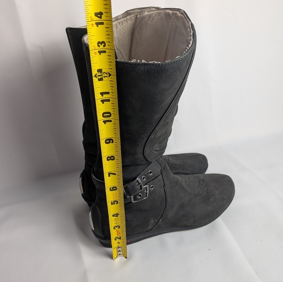 ICON Leather Women Riding Boots Black Color Biker Moto Size 9 US YKK Zippers - Picture 16 of 16